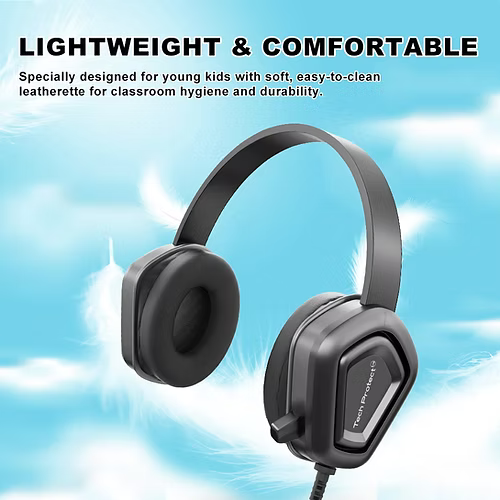 TechProtectus USB Kids Headphone with an inline Microphone and Volume Control
