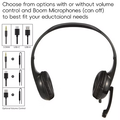 TechProtectus Economic USBC Headphone with a Boom Microphone